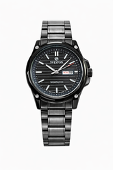 Sveston Washington Black Stainless Steel Men’s Watch – Day & Date | Premium Quartz