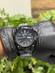 Sveston Washington Black Stainless Steel Men’s Watch – Day & Date | Premium Quartz