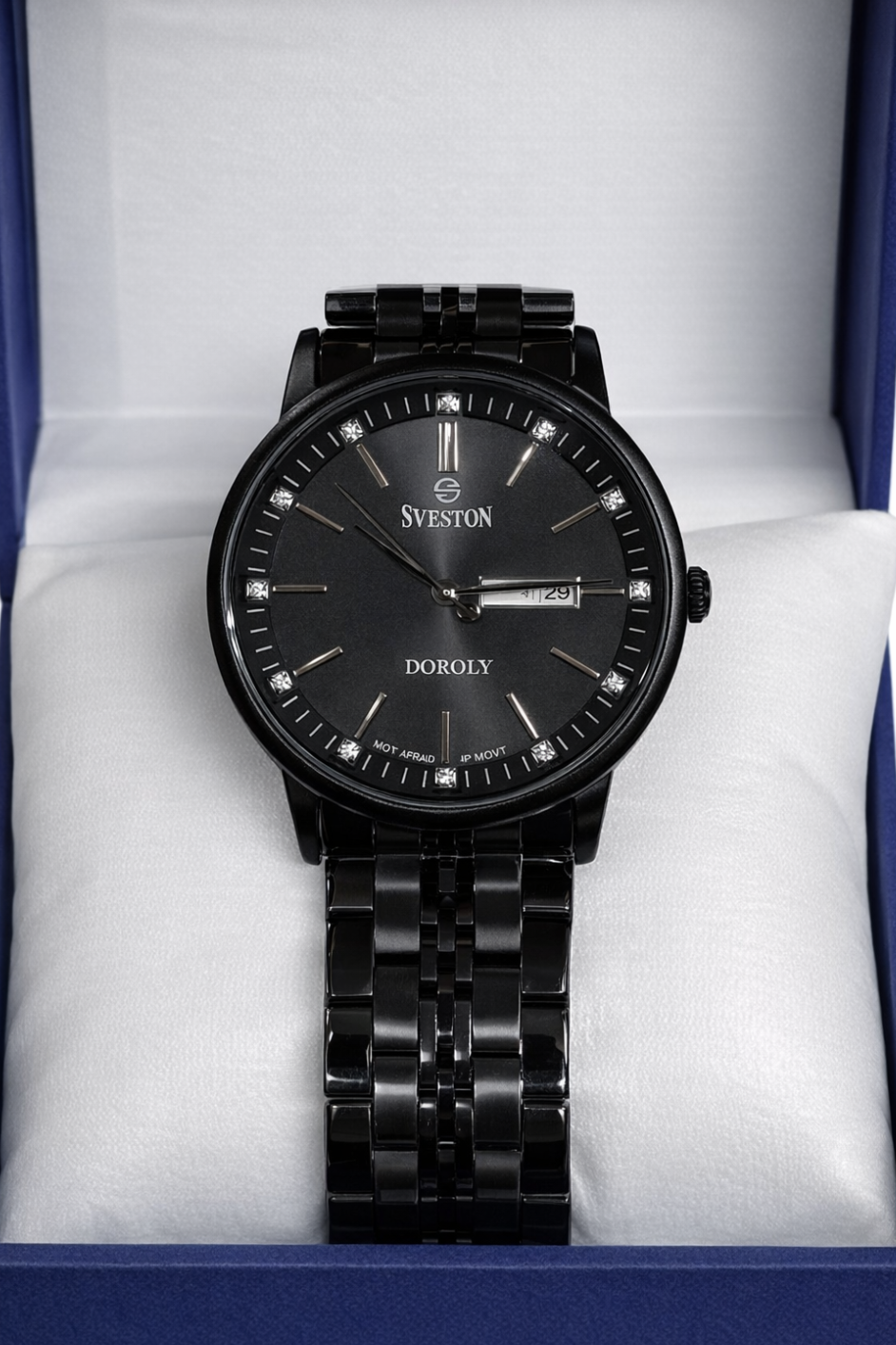 Sveston Doroly SV-7482G Black Stainless Steel Watch for Men