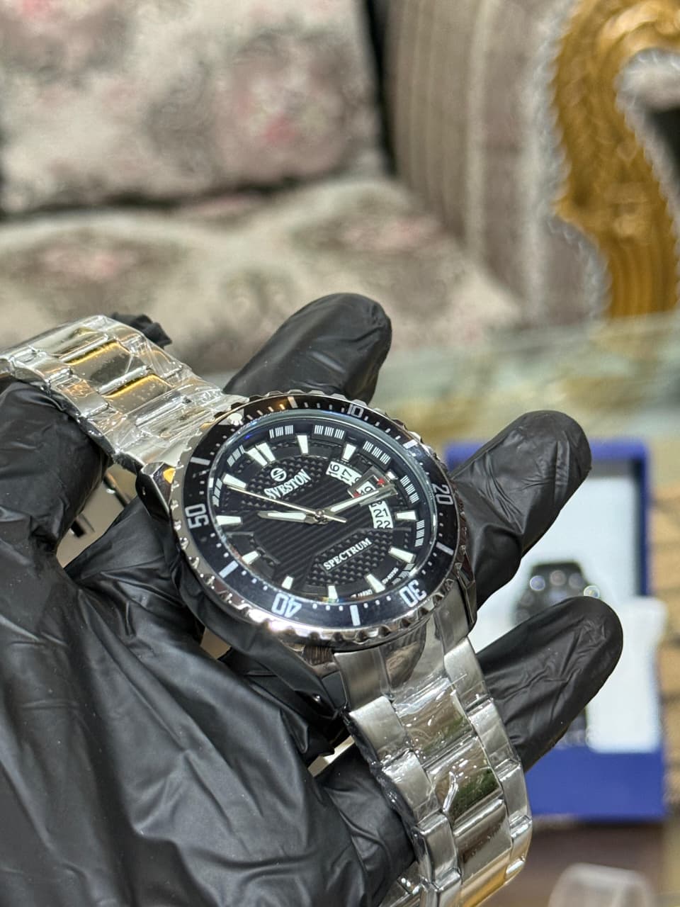 Sveston Spectrum Men’s Stainless Steel Watch – Black Dial