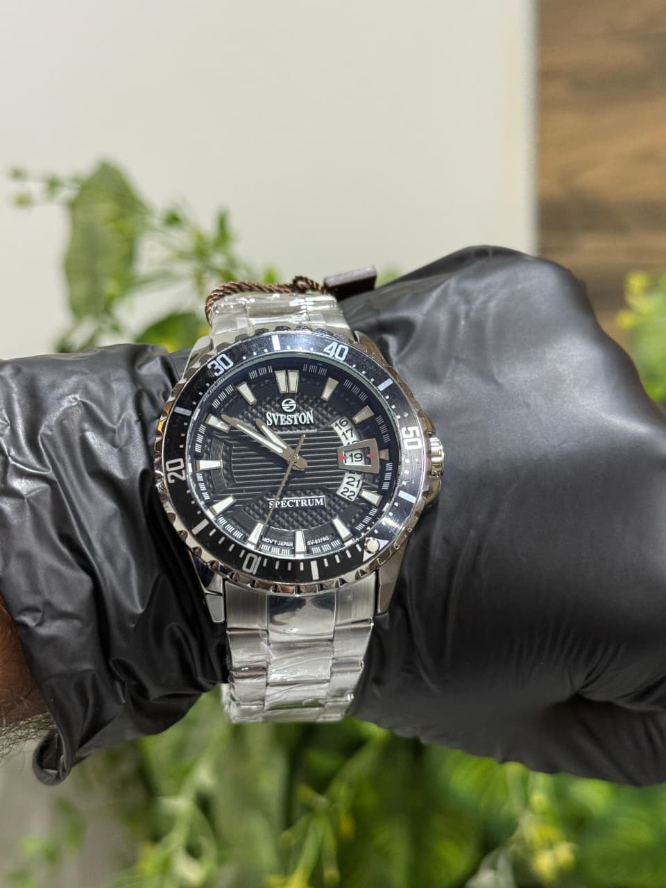 Sveston Spectrum Men’s Stainless Steel Watch – Black Dial