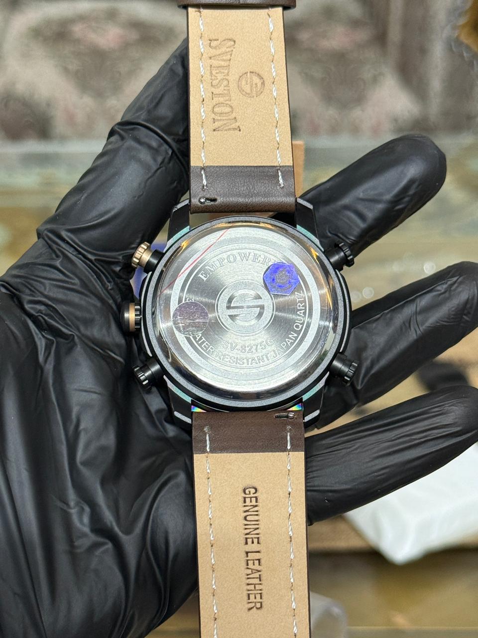 Sveston Empowered Sports Hybrid Watch – Brown Leather Edition